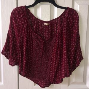 Hollister Maroon Blouse